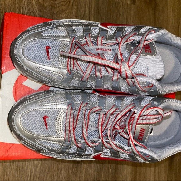 Nike Kids Silver and Red Sneakers NIKE P-6000 BG - Picture 5 of 5